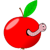 Worm apple