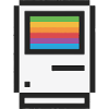 Retro Rainbow Gradient T-Shirt Design