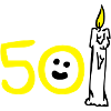 50 years candle candle