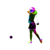 Colourful golfer