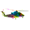 Bunter Helikopter