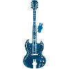 Gitarre Puzzle Blau