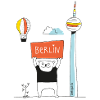 Berliner Bär + Fernsehturm | farbig | littlepublic