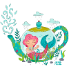 Mermaid in her teapot