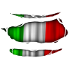 Italy flag torn 017