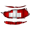 Switzerland flag torn 017