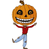 Comic citrouille d'Halloween épouvantail