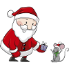 Süßer Comic Weihnachtsmann