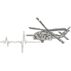 Shirt Gift Heartbeat Helicopter