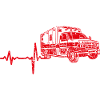 Shirt Gift Heartbeat ambulance