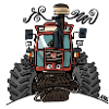 0449 Brown tractor