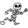 skeleton jogging
