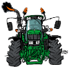 0175 Green tractor