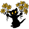 Le chat aux fleurs