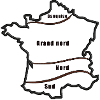 north-south of France