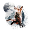 Fox in the moonlight