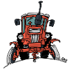 512 Old red tractor