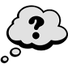 Comic speech bubble question mark