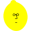 Lemon with face