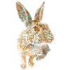 RABBIT MOSAIC gold copper