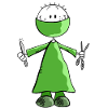 Chirurgien vert Strichmänchen - chirurgie - Chirurgie