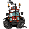 0264 tracteur brun 90 90