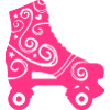Dekorierter Rollschuh