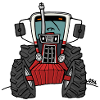 0280 Red tractor 1086