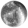 Diskokugel Mirrorball silber