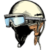 DDR Helm mit Brille