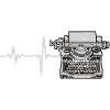 Geschenk Heartbeat Schreibmaschine