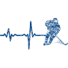 Gift heartbeat ice hockey