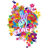 NEW RAINBOW FLOWER POWER - PEACE