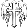 kreuz mit flügeln
