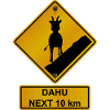 Danger roadsign crossing dahu 2