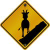 Danger roadsign traversee de dahu
