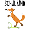 Endlich Schuldkind - Kleiner Fuchs mit Roller
