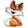 Niedlicher kleiner Schlaufuchs mit Brille - Fuchs