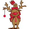 A reindeer with gifts