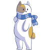 chat avec écharpe