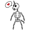 Einhorn Skelett Skeleton gruselig