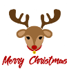 Merry Christmas Deer Reindeer Merry