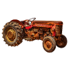 red tractor classic car