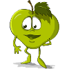 Sweet green apple. Gift