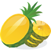 Pineapple in slices
