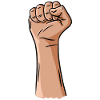 Hand with clenched fist