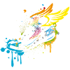 Sneaker graffiti avec des ailes