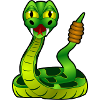 Rattlesnake in green. gift idea