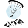 Paragliding over mountains