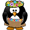 Penguin in Caribbean style. Gift